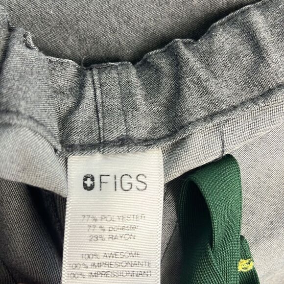 Figs Cairo Straight Leg Graphite Gray Cargo Pants Elastic/Tie Waist Scrubs S - Picture 10 of 11